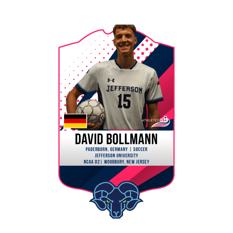 David Bollmann - Athletes USA platziert